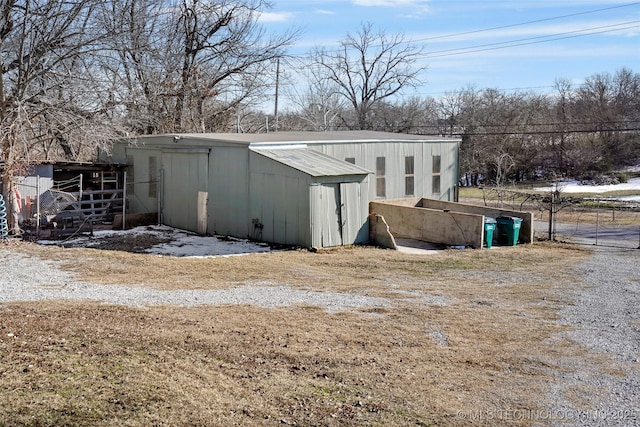 view of outdoor structure