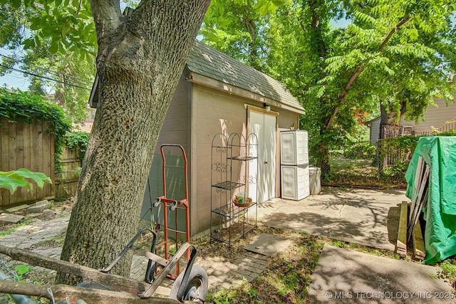 view of outdoor structure