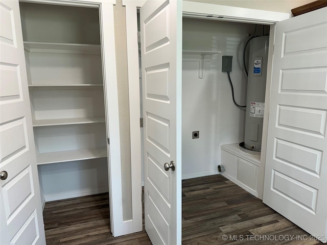 closet featuring electric water heater