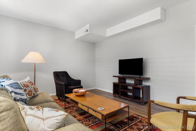 living room featuring hardwood / wood-style floors