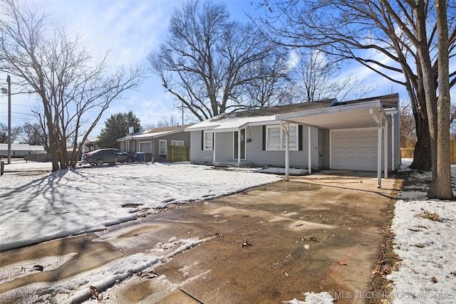 view of front of home featuring a garage