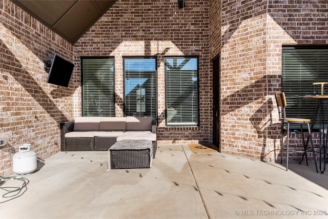 view of patio / terrace featuring an outdoor living space