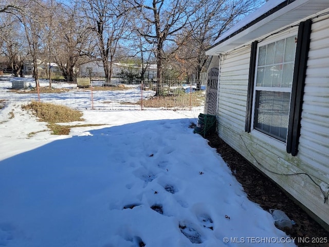 view of snowy yard