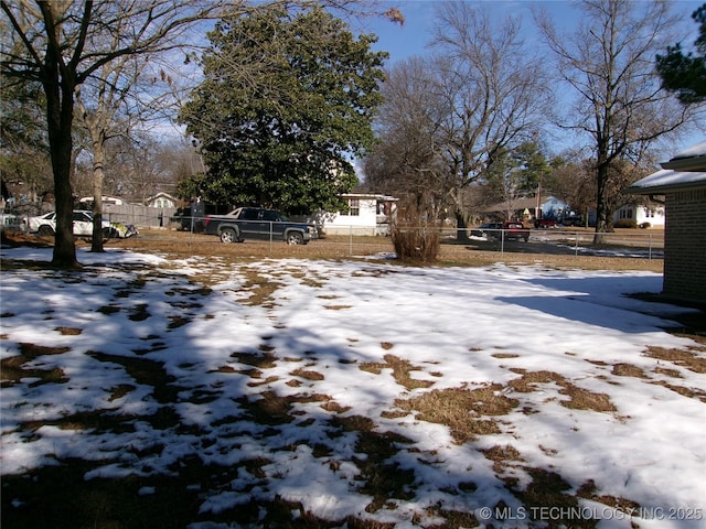 view of snowy yard