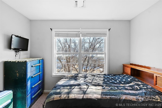 view of carpeted bedroom