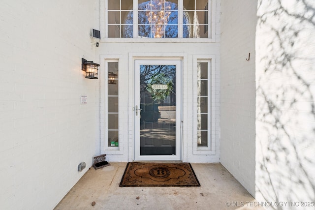 view of doorway to property