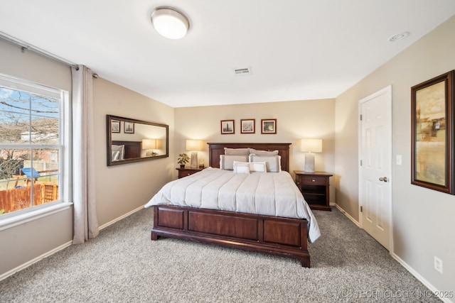 bedroom with carpet