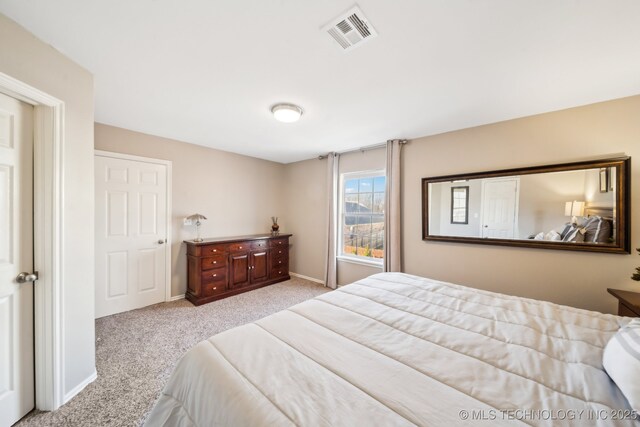 view of carpeted bedroom