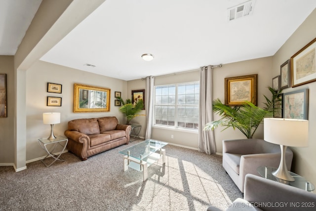 view of carpeted living room