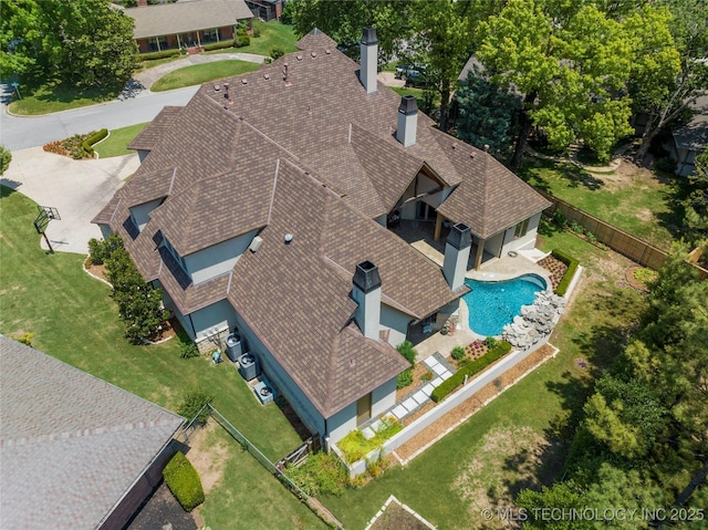 birds eye view of property