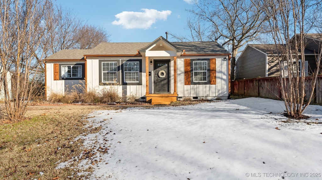 view of ranch-style home