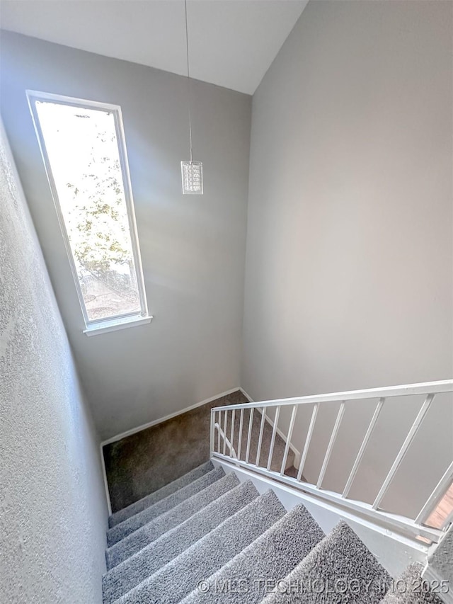 stairs with plenty of natural light