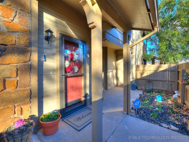 view of doorway to property