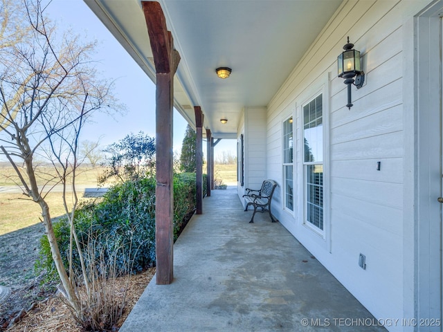 view of patio / terrace with a porch