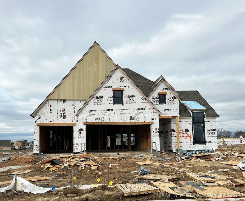 view of unfinished property