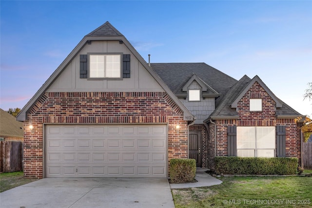 front of property featuring a garage