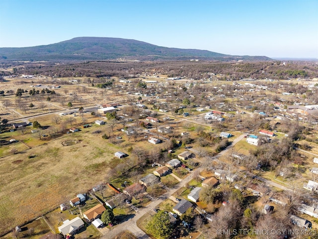 bird's eye view with a mountain view