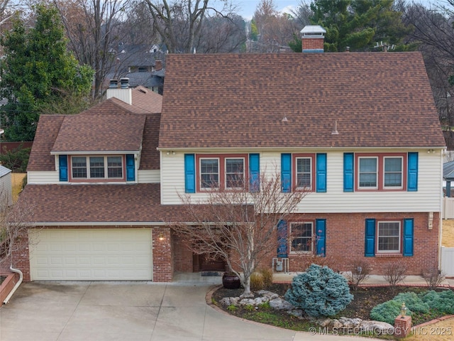 view of front facade featuring a garage