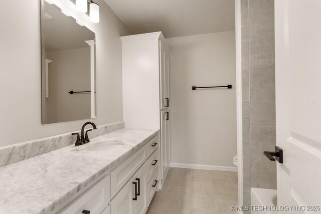 223 W 172nd St S, Mounds, OK 74047 - full bathroom with vanity and tile patterned floors