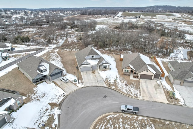 view of snowy aerial view