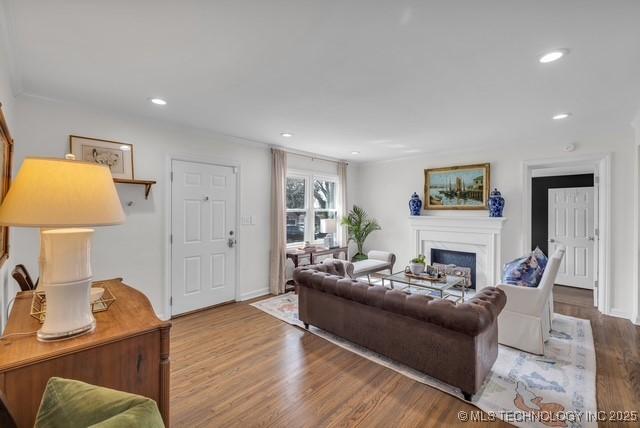 living room featuring hardwood / wood-style floors