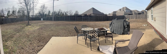 view of patio featuring grilling area