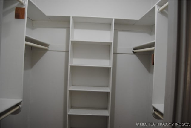 view of walk in closet