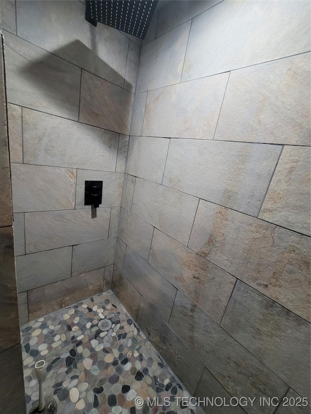 bathroom featuring walk in shower