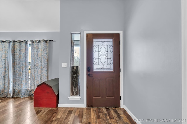 foyer featuring hardwood / wood-style flooring