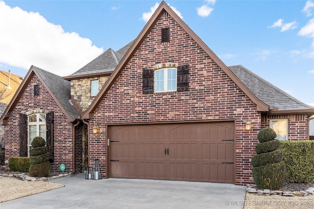 view of front of house featuring a garage