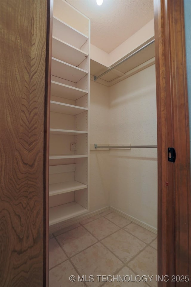 view of walk in closet