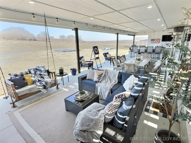 living room with a wealth of natural light