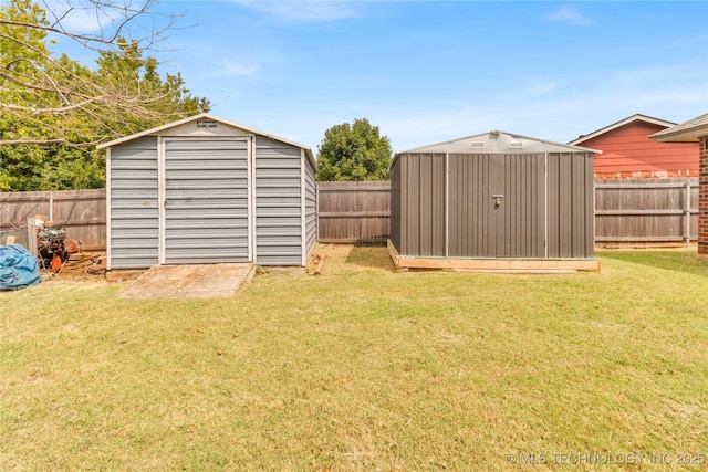 view of outbuilding featuring a lawn