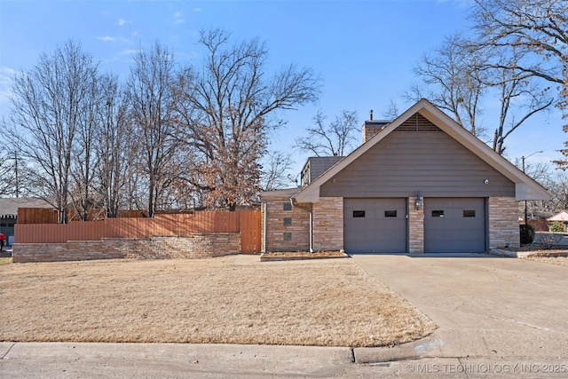 view of home's exterior with a garage