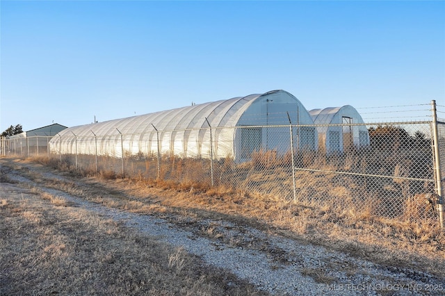 exterior space with an outdoor structure