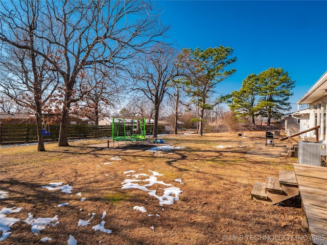 view of yard with a playground