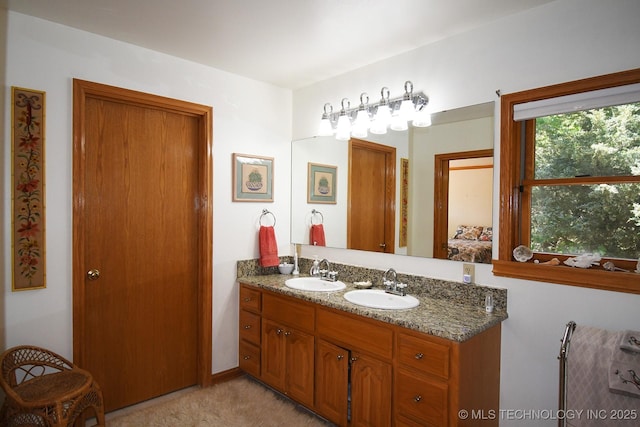 bathroom with vanity