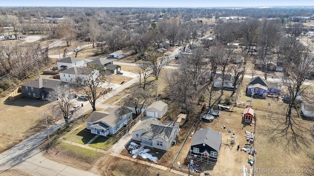 aerial view featuring a residential view