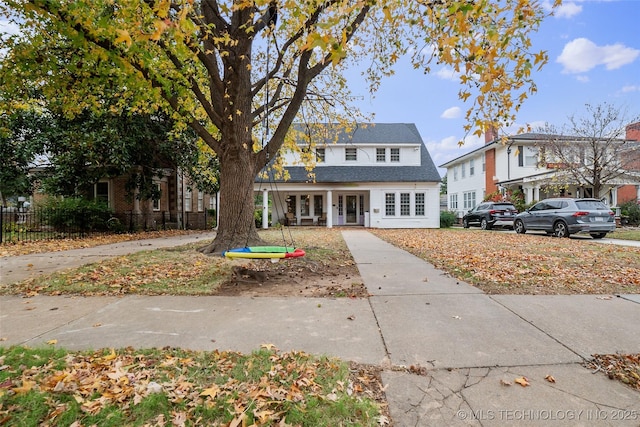 view of front of property with french doors