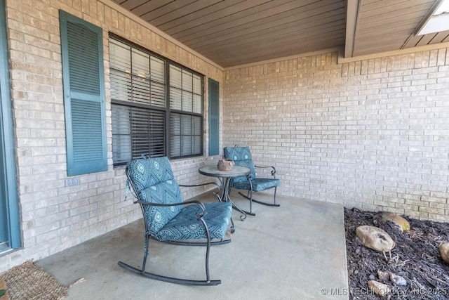 view of patio / terrace with a porch