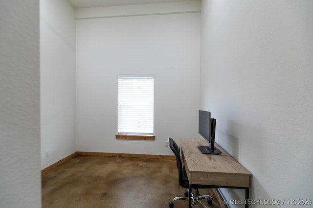 office featuring concrete flooring