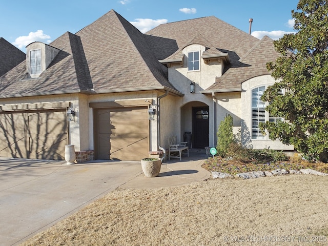 view of french country home