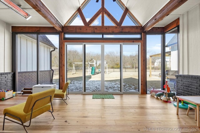 view of sunroom / solarium