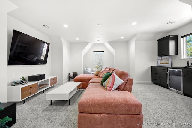 view of carpeted living room