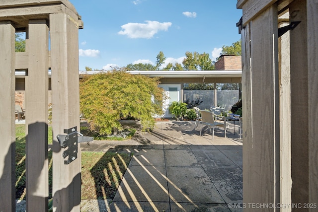 balcony with a patio