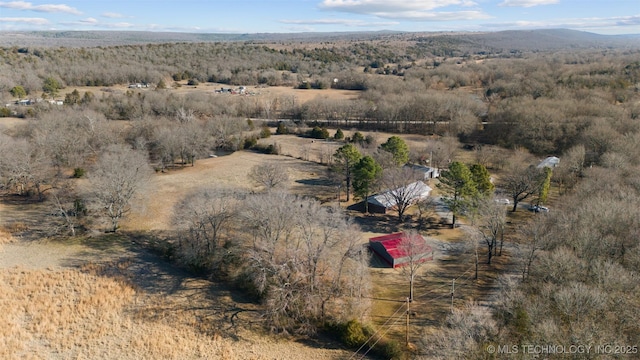 aerial view featuring a mountain view