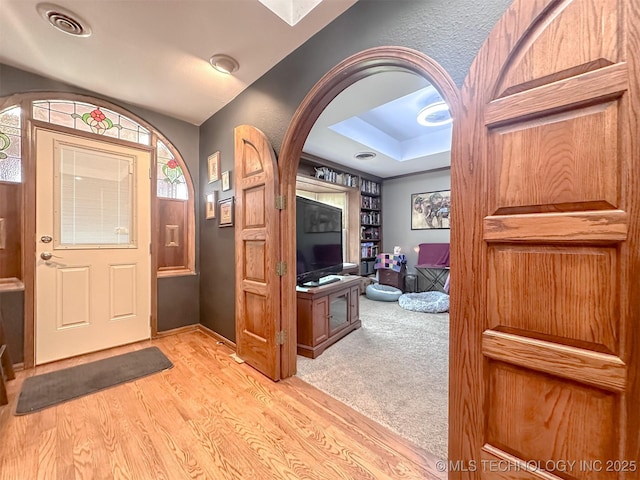 view of carpeted entryway