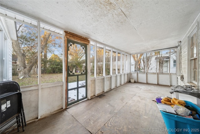 view of sunroom