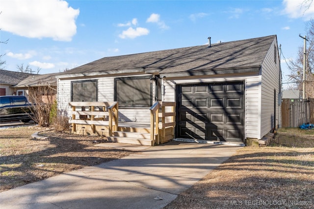 view of outbuilding featuring a garage