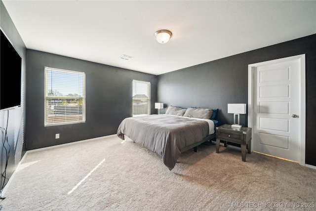 bedroom with carpet floors